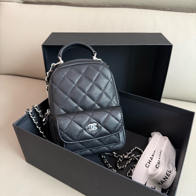 「M.Y精品」 Chanel 小香 膠膜在小書包 後背包  手提包 台灣購證-0
