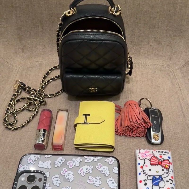 「M.Y精品」 Chanel 小香 膠膜在小書包 後背包  手提包 台灣購證-17