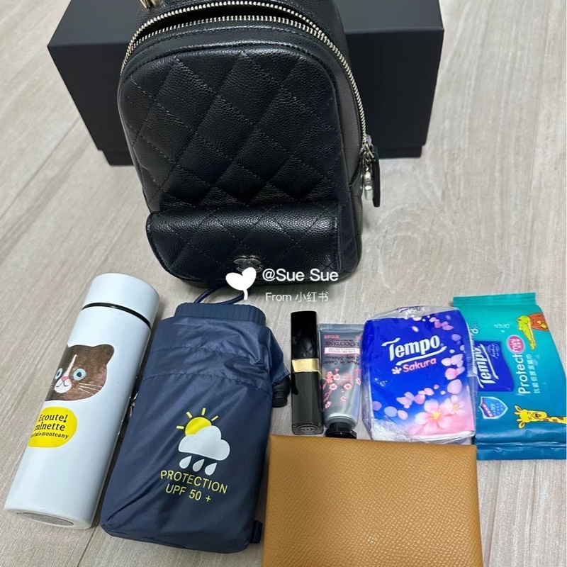 「M.Y精品」 Chanel 小香 膠膜在小書包 後背包  手提包 台灣購證-18