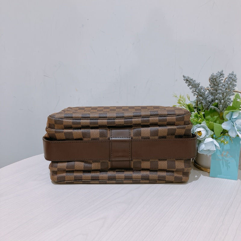 TK1892 LOUIS VUITTON 路易威登經典棋盤紋肩帶包包NAVIGLIO MESSENGER BAG DAMIER EBENE-5