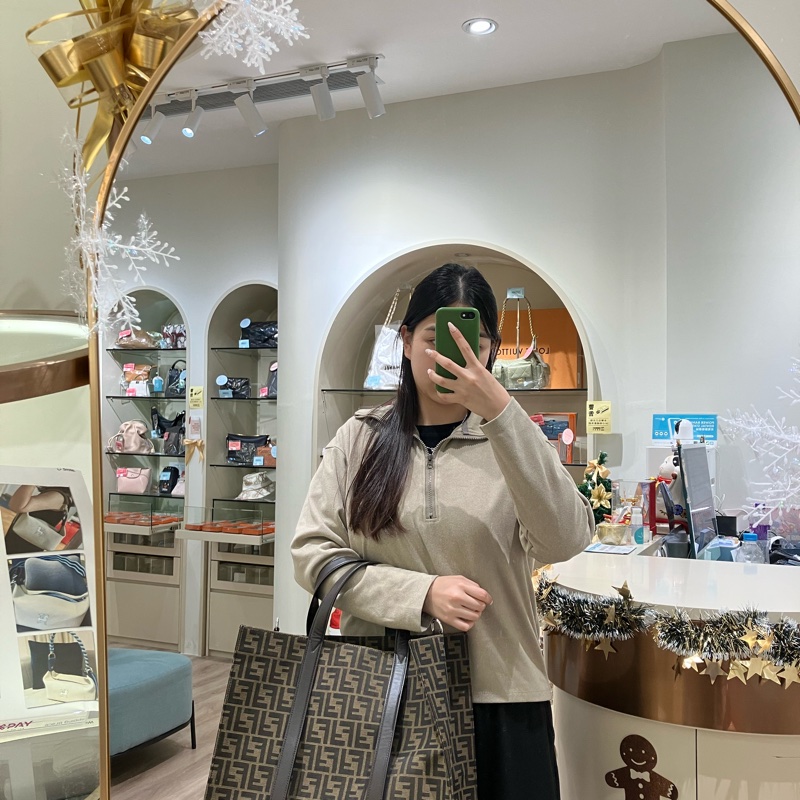 TK1894 FENDI 芬迪經典花紋大號兩用包包FF JACQUARD FABRIC TOTE BAG CANVAS-1