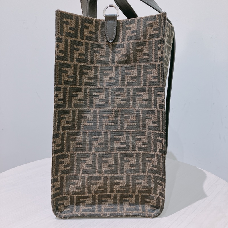 TK1894 FENDI 芬迪經典花紋大號兩用包包FF JACQUARD FABRIC TOTE BAG CANVAS-3