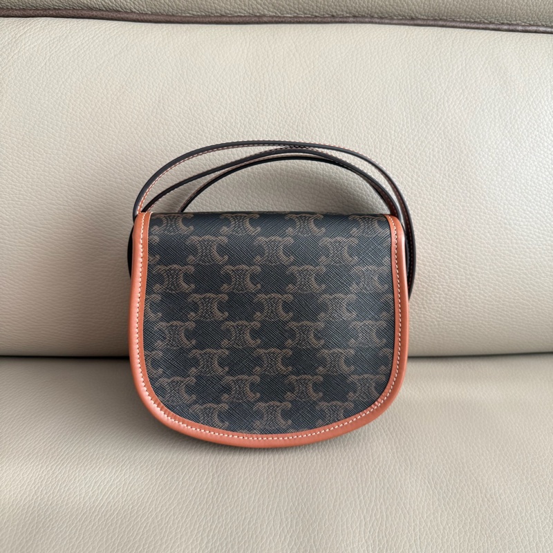「M.Y精品」 Celine 凱旋門 mini 馬鞍包 經典老花-1