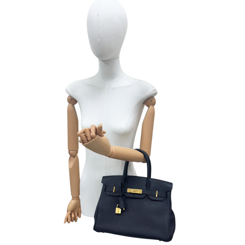 黑色 Togo牛皮 BirKin 30 柏金包 手提包 銀扣 Z刻【HERMES 愛馬仕】 Z刻/BK-8