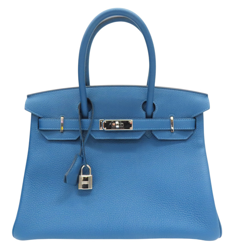 藍色 牛皮 Birkin 30 手提包 T刻印【HERMES 愛馬仕】-0