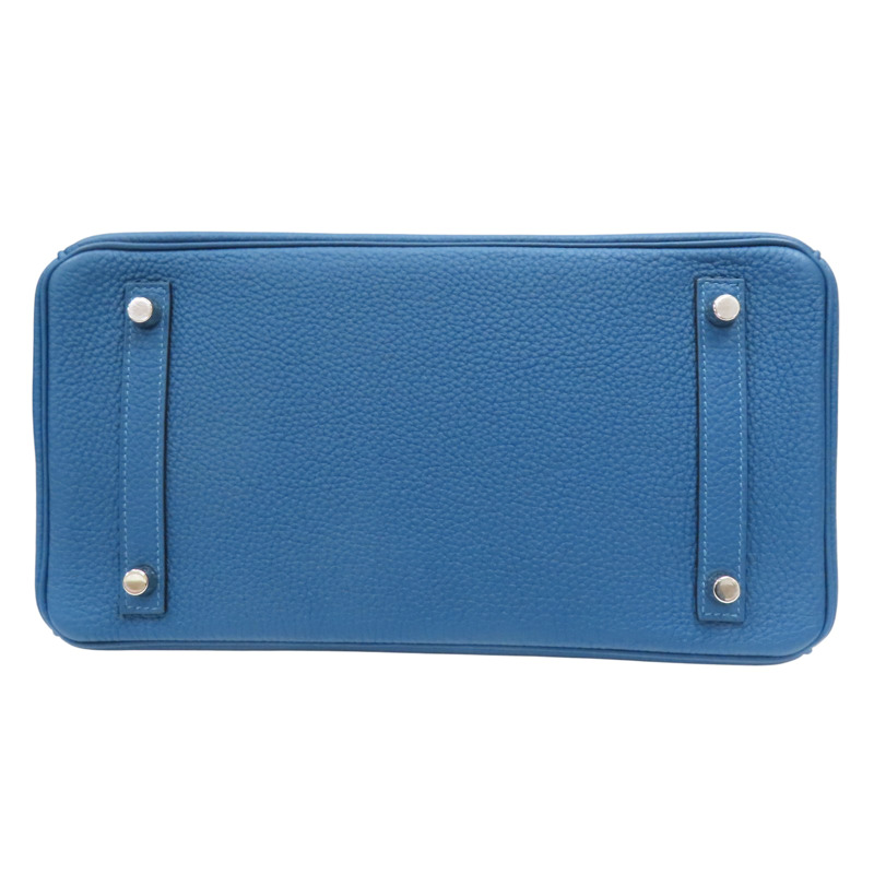 藍色 牛皮 Birkin 30 手提包 T刻印【HERMES 愛馬仕】-3