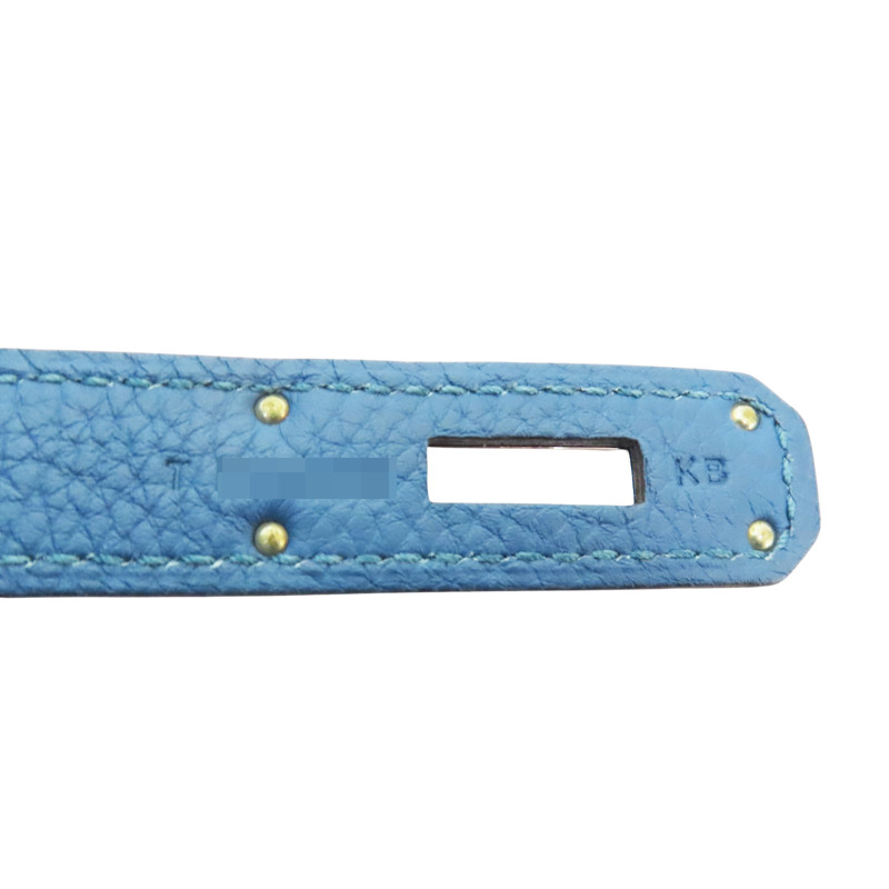 藍色 牛皮 Birkin 30 手提包 T刻印【HERMES 愛馬仕】-7