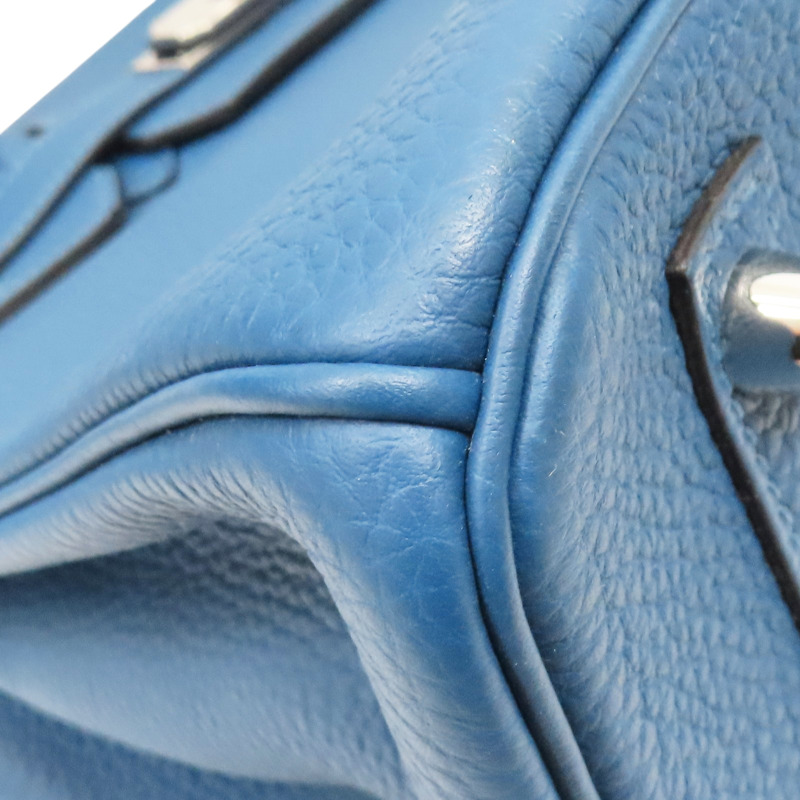 藍色 牛皮 Birkin 30 手提包 T刻印【HERMES 愛馬仕】-9