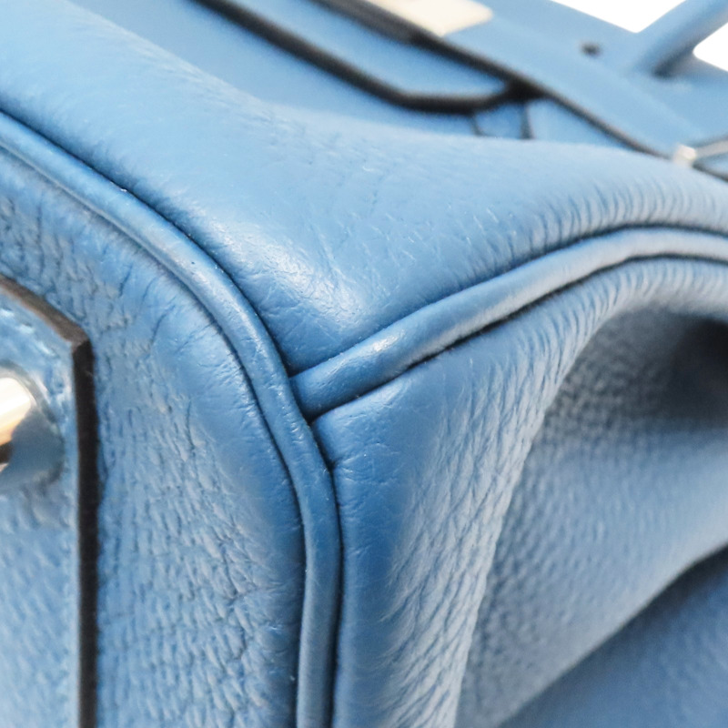 藍色 牛皮 Birkin 30 手提包 T刻印【HERMES 愛馬仕】-10