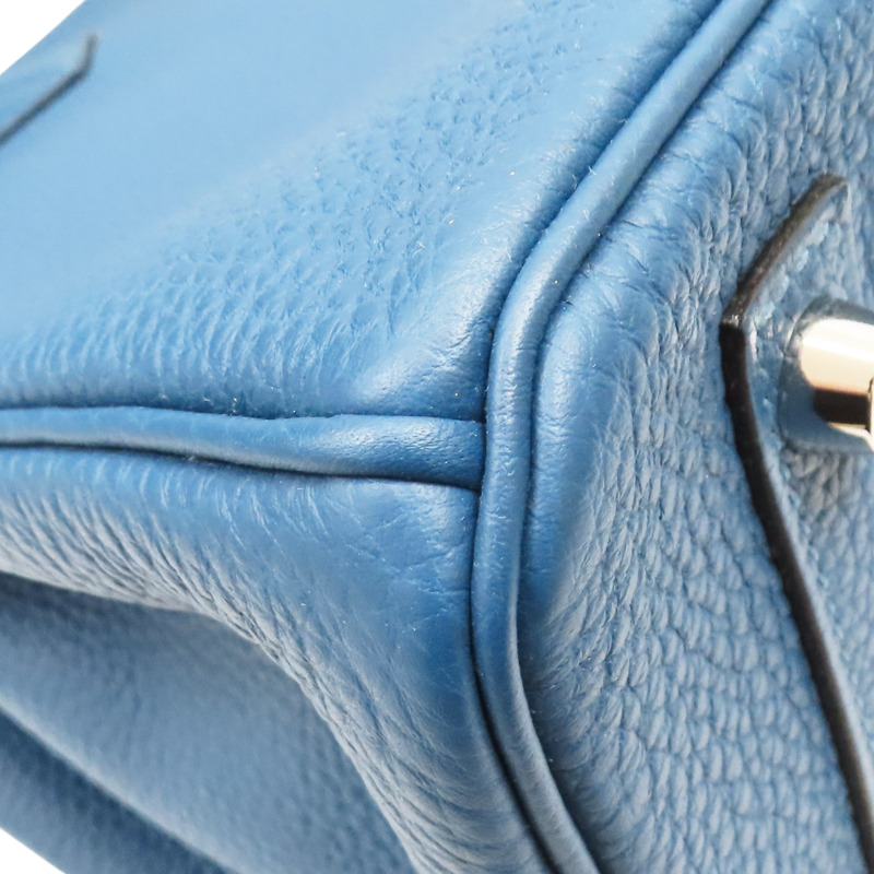 藍色 牛皮 Birkin 30 手提包 T刻印【HERMES 愛馬仕】-11