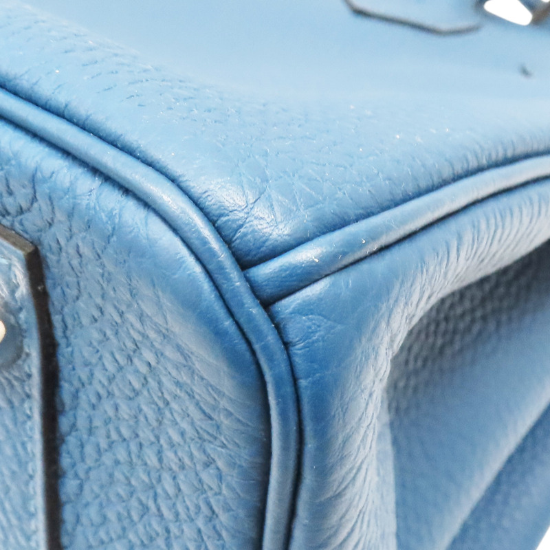 藍色 牛皮 Birkin 30 手提包 T刻印【HERMES 愛馬仕】-12