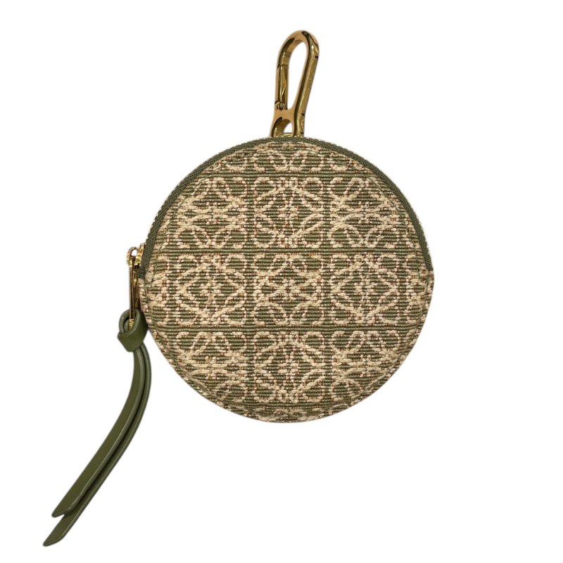 LOEWE 羅威 AMAZONA 19 方形包 刺繡帆布 綠色 金釦-13