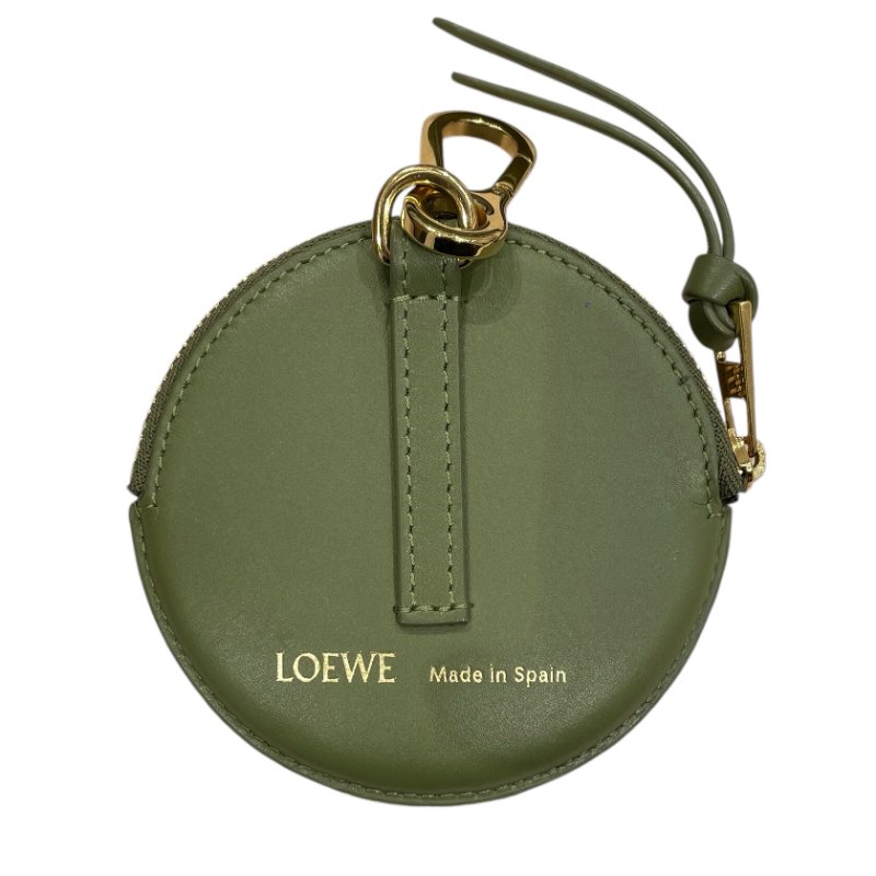 LOEWE 羅威 AMAZONA 19 方形包 刺繡帆布 綠色 金釦-14