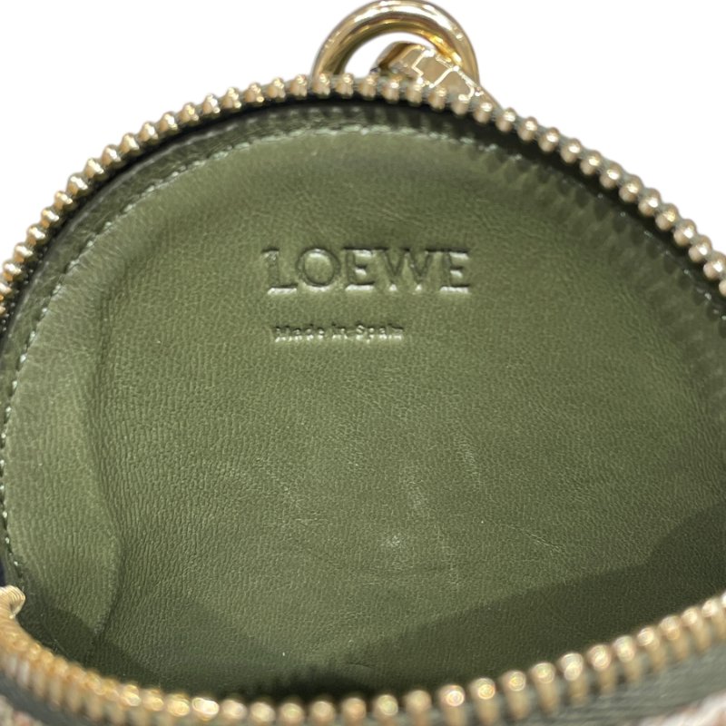 LOEWE 羅威 AMAZONA 19 方形包 刺繡帆布 綠色 金釦-15