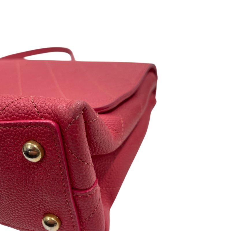 CHANEL 香奈兒 鏈條側背包 荔枝皮 桃粉色 金釦-6