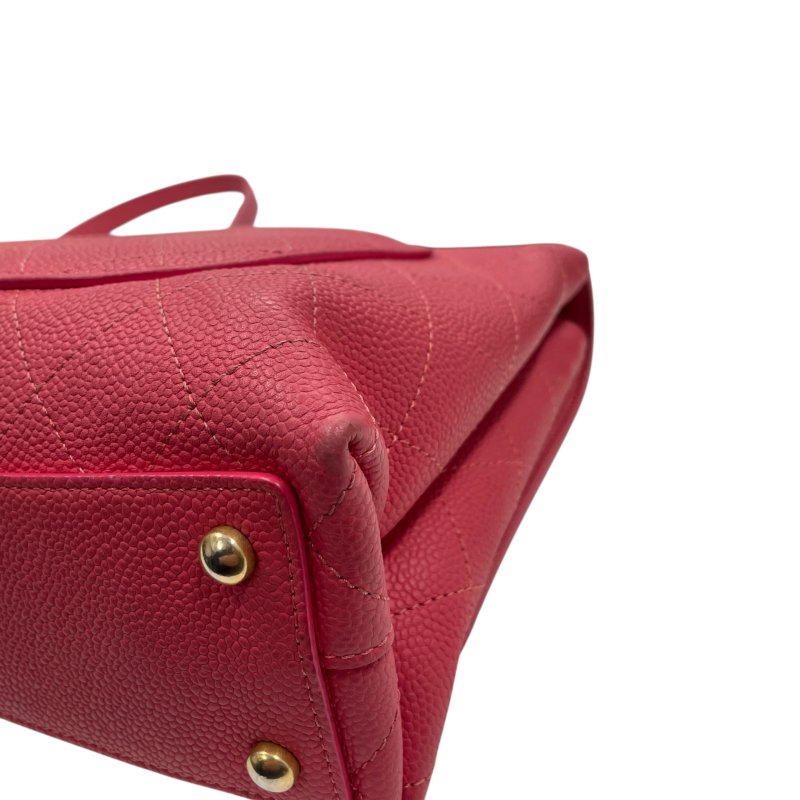 CHANEL 香奈兒 鏈條側背包 荔枝皮 桃粉色 金釦-8