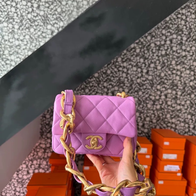 Chanel 芯片方胖子 粗鏈條腋下-0