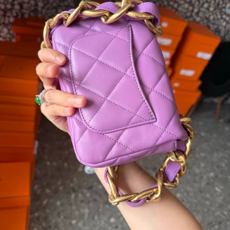 Chanel 芯片方胖子 粗鏈條腋下-1