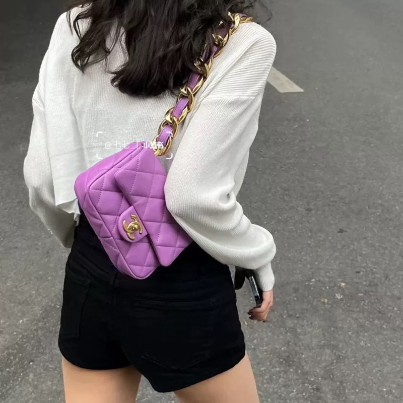 Chanel 芯片方胖子 粗鏈條腋下-6