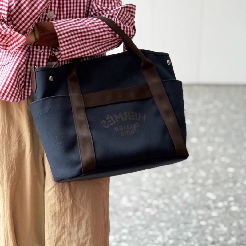 愛馬仕 帆布馬術包-4