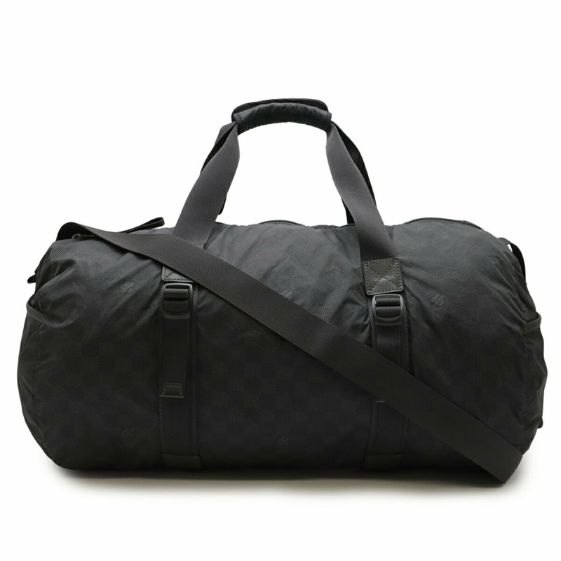 路易威登 Damier Aventure 實用波士頓包，肩背尼龍材質，星空藍，黑色，M97058-0