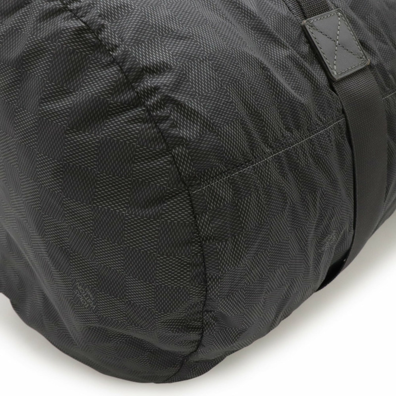 路易威登 Damier Aventure 實用波士頓包，肩背尼龍材質，星空藍，黑色，M97058-3