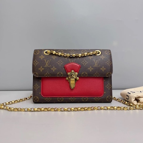 LV路易威登victoire老花紅色維多利亞