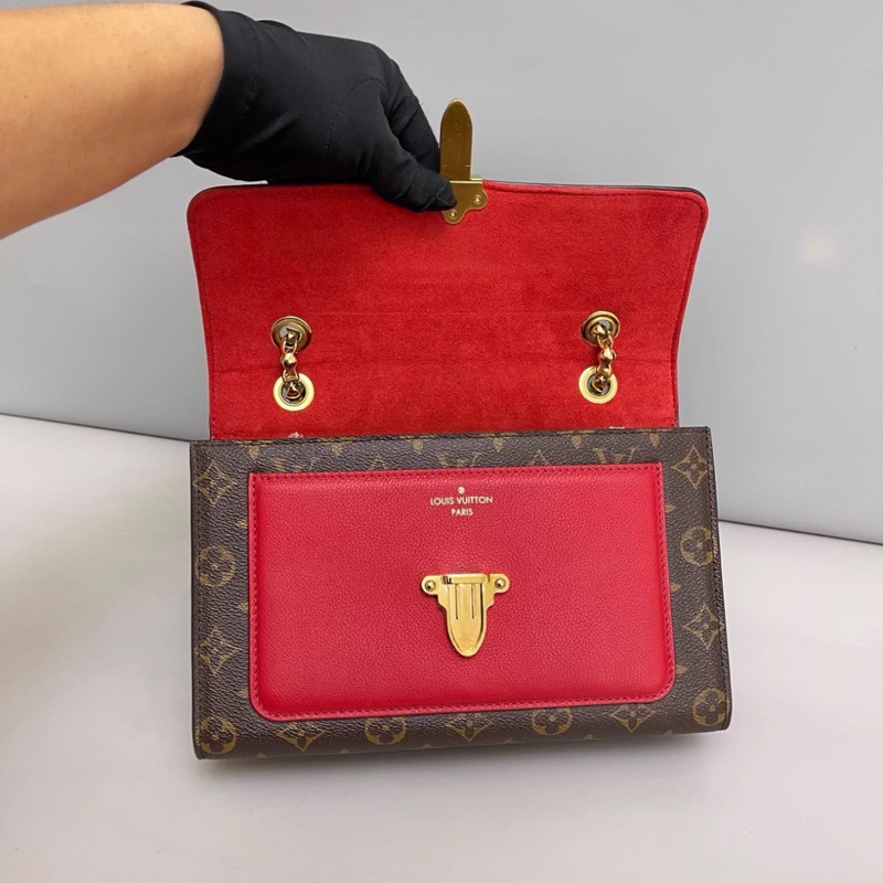 LV路易威登victoire老花紅色維多利亞-5