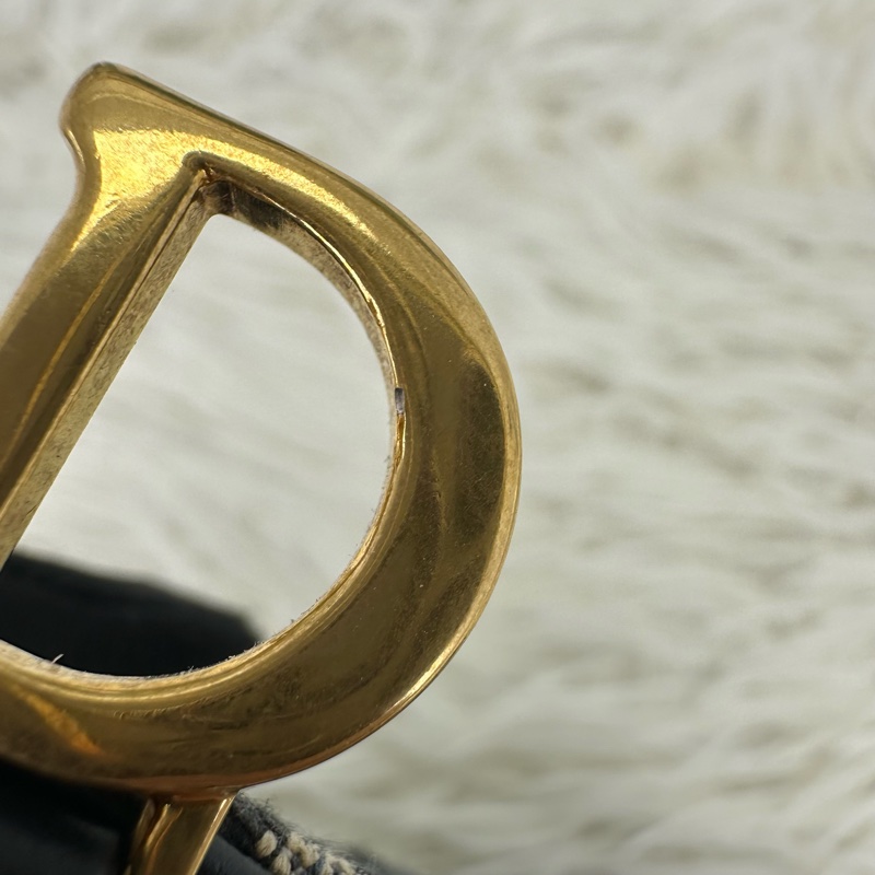 DIOR Saddle D字 緹花拼真皮卡片包 全套有單-9