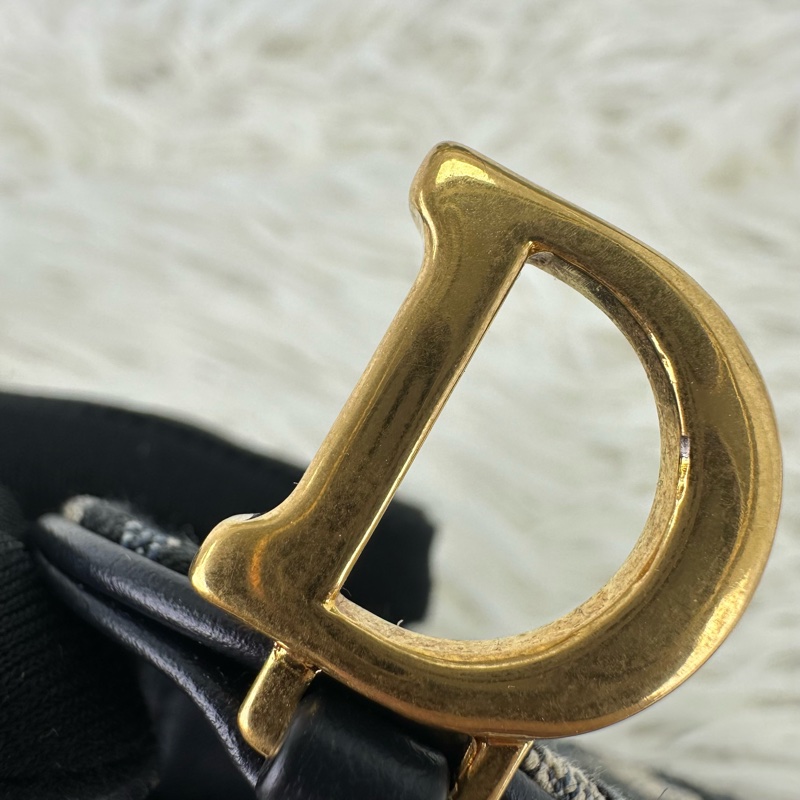 DIOR Saddle D字 緹花拼真皮卡片包 全套有單-10