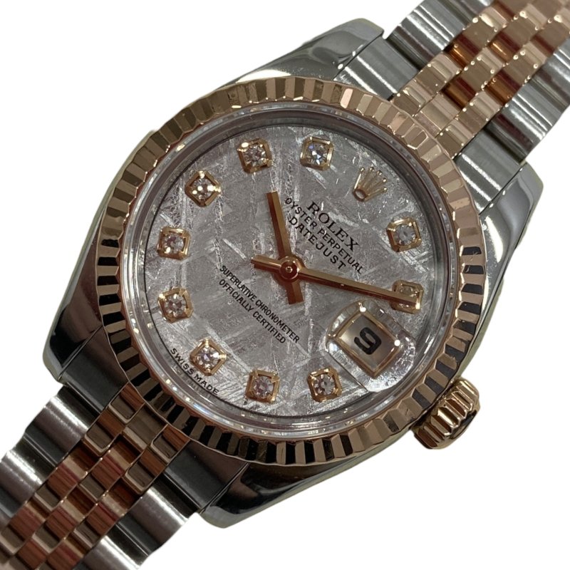 ROLEX 179171G 日誌系列 隕石鑽石面 不鏽鋼x玫瑰金-0