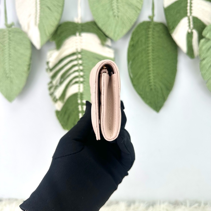 全新🔥DIOR Caro Glycine 砂岩粉色小銀包 2025年全套有單🩷-1