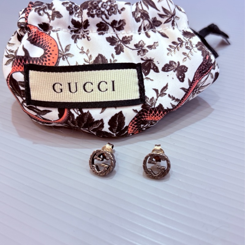 Gucci 基本款復古純銀耳環-0