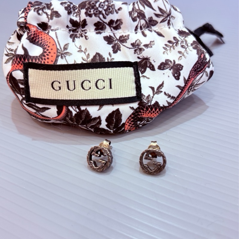 Gucci 基本款復古純銀耳環-6