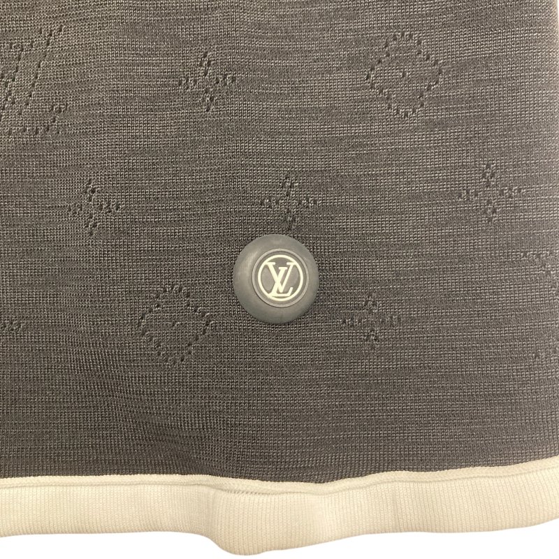 LOUIS VUITTON 路易威登 露背短袖針織上衣 黑×白 XS 全新品-4