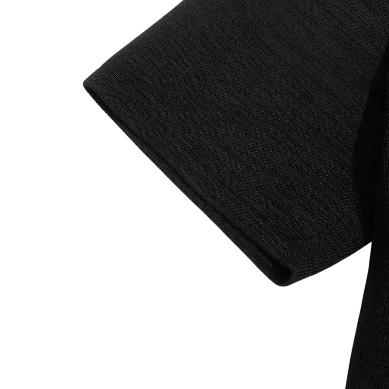 LOUIS VUITTON 路易威登 露背短袖針織上衣 黑×白 XS 全新品-5