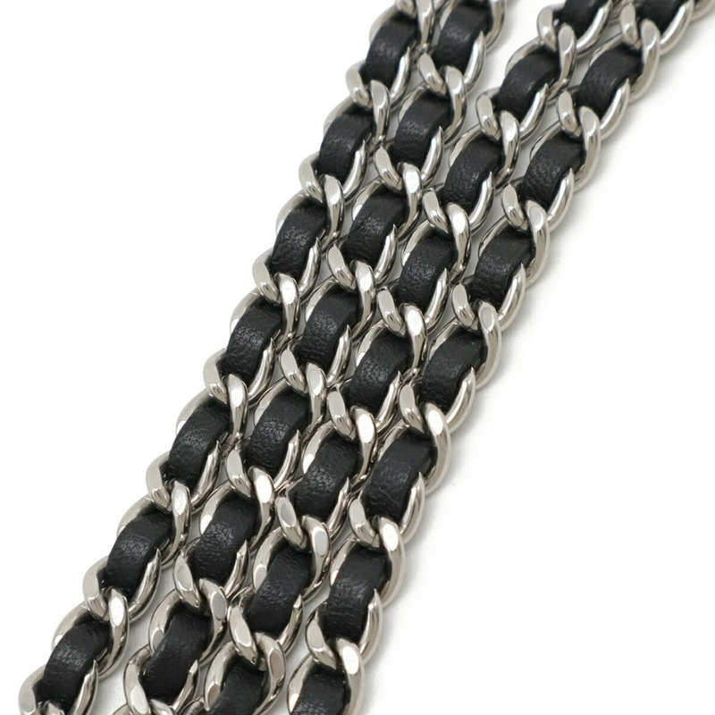 香奈兒 (CHANEL) Matelasse Coco Mark 環保手提包，可折疊，配鏈條肩帶，棉質針織面料和尼龍材質，黑色，AP2095-4