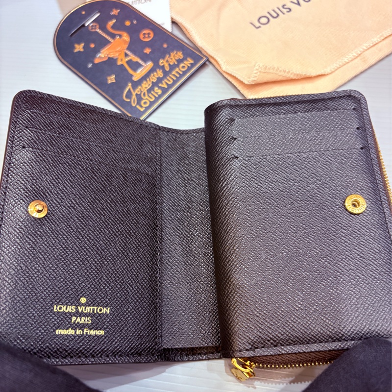 Lv  雙色對開拉鍊皮夾-15