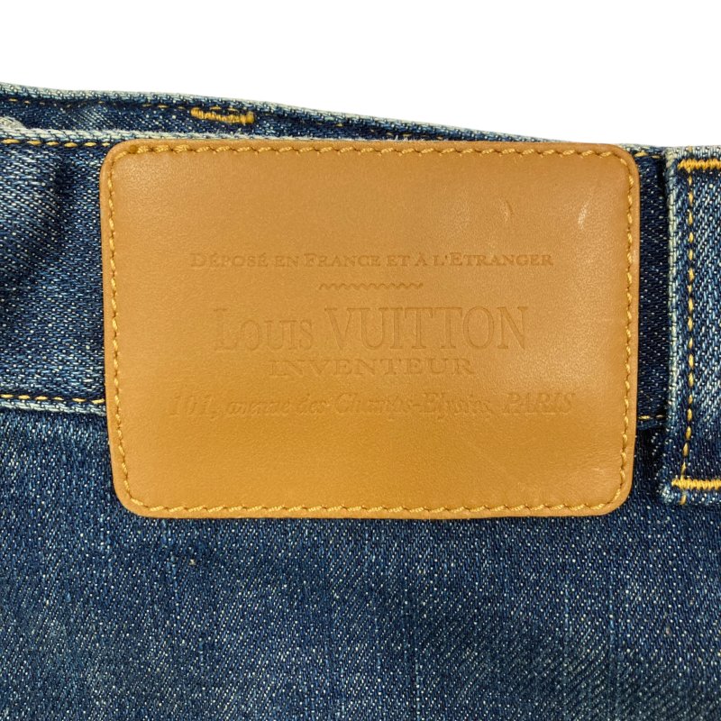LOUIS VUITTON 路易威登 牛仔短褲 深丹寧色 40碼-2
