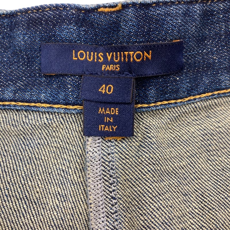 LOUIS VUITTON 路易威登 牛仔短褲 深丹寧色 40碼-5