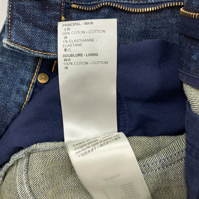 LOUIS VUITTON 路易威登 牛仔短褲 深丹寧色 40碼-8