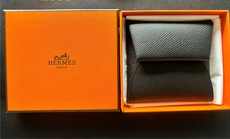 全新Hermes 愛馬仕 Bastia 零錢包(黑色 Noir x 牛皮 Epsom)-0
