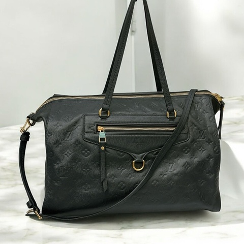莉亞精品♡ LV  黑壓紋行李袋GM 二手美包