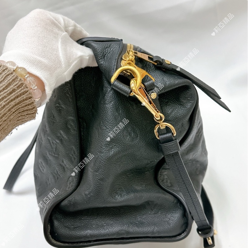 莉亞精品♡ LV 黑壓紋行李袋GM 二手美包-2