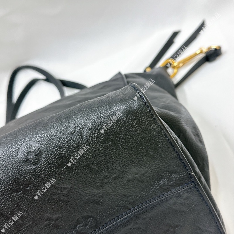 莉亞精品♡ LV 黑壓紋行李袋GM 二手美包-5