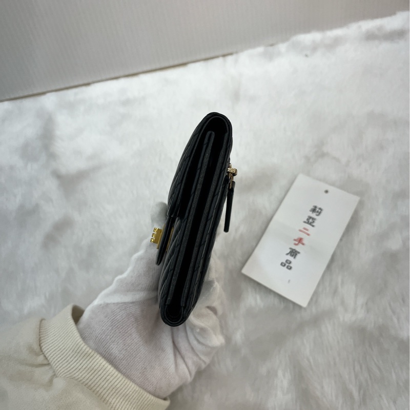 莉亞精品♡ Chanel 2.55背拉山型紋三折短夾 二手美夾-5