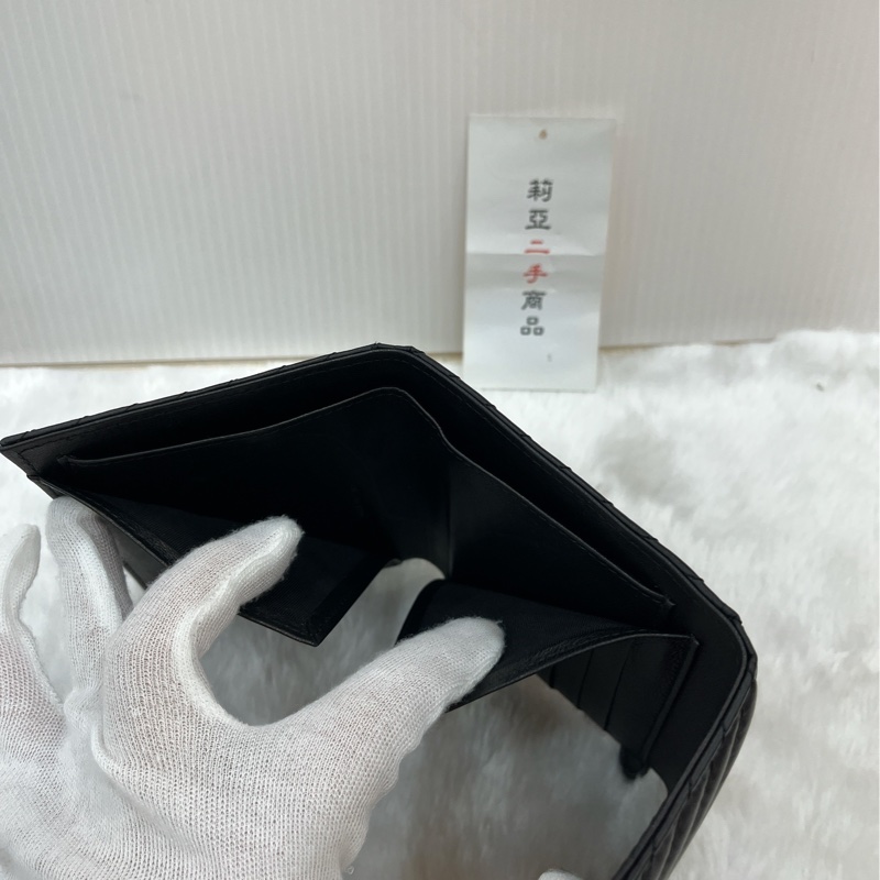 莉亞精品♡ Chanel 2.55背拉山型紋三折短夾 二手美夾-15