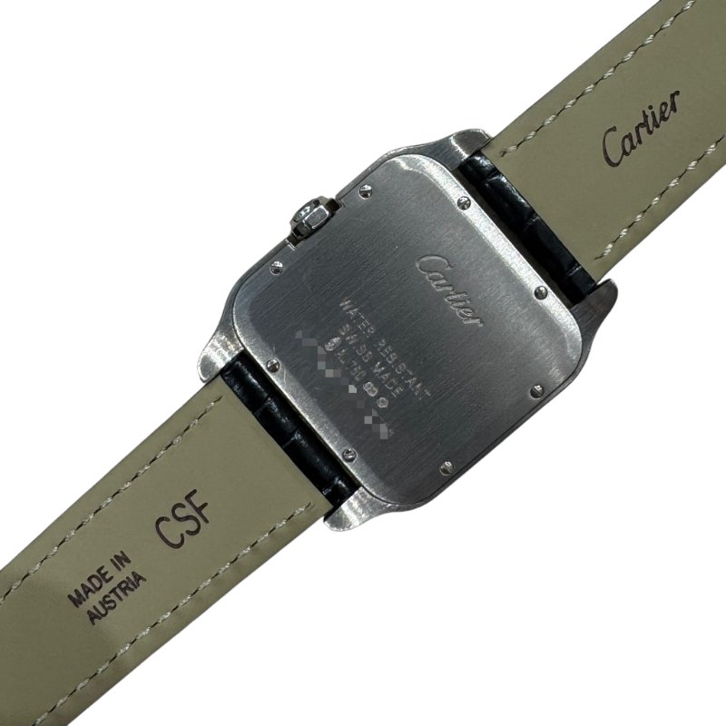 CARTIER 山度士系列 W2009451 白K金 石英錶-1