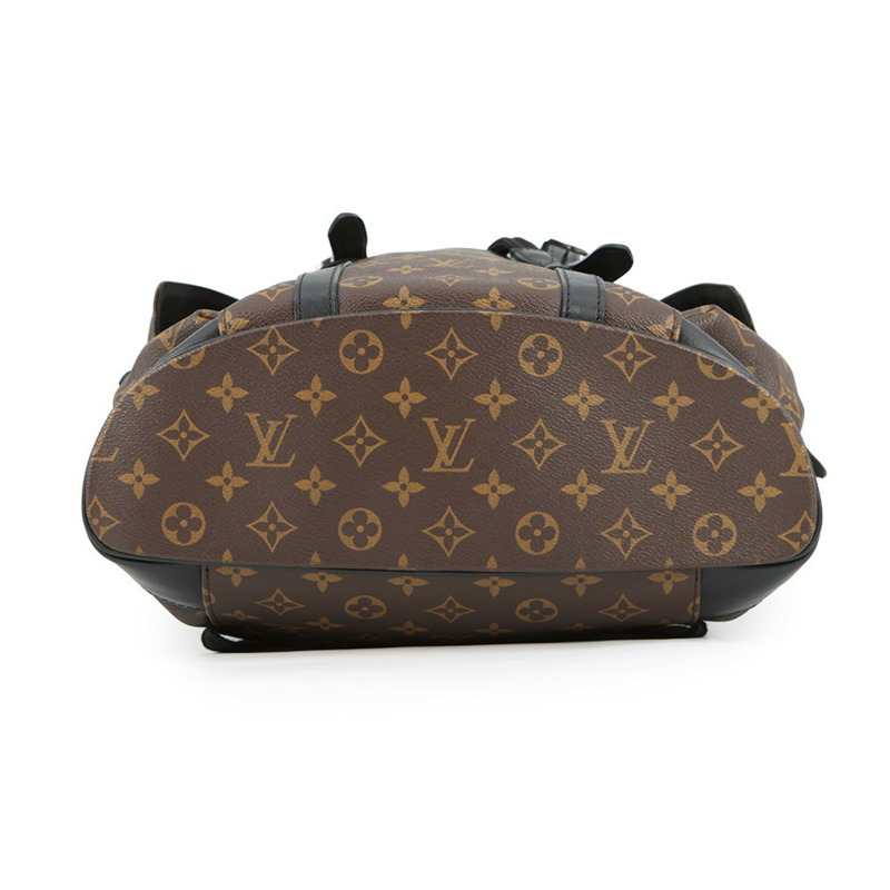 路易威登 Monogram Macassar Christopher MM 雙肩包 M43735 LOUIS VUITTON 黑色-2