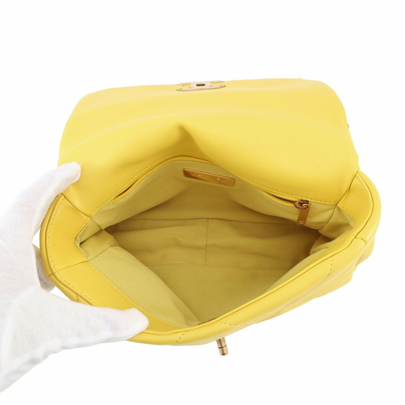 香奈兒鏈條單背包 CHANEL19 絎縫 Coco 標誌翻蓋羊皮 AS1160-4